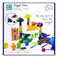BS Toys 馴龍高手積木玩具，激發創造力，訓練手眼協調，安全無毒, Multi-color, 1個