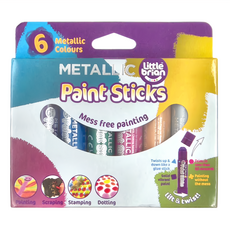 Little Brian 可洗式無毒水彩棒套裝, 6色, 154g