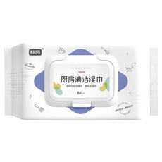 佳蓉 廚房清潔濕紙巾, 含APG去油因子 輕松去油汙, 80抽, 濕巾尺寸 14 x 18cm, 4包