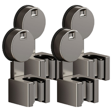 吸盤系列 拖把收納架 三角結構夾口 適用於各種直徑拖把桿 壁掛收納, 2個, 2組, 4個, 6.2 x 5.2 x 12.3cm