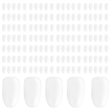 Jello Jello 可重複用人造甲片，Shot Oval 4號，透明，150片