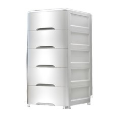 加厚翻蓋式收納櫃60面寬 可移動萬向輪 6層, 透茶, 1個