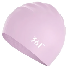 361 愛北鼻 成人矽膠泳帽, 適合頭圍50~60cm, 粉紫色, 1個
