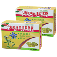 六鵬 琉璃苣油軟膠囊, 高單位琉璃苣油 (含GLA 250mg - LA 350mg), 維他命E, 30顆, 2盒