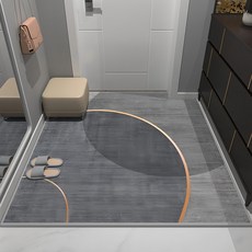 bebehome 輕奢現代玄關地墊, 圓月, 1個