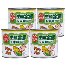 牛頭牌 金鑽玉米粒 顆粒飽滿 脆甜多汁, 340g, 4罐