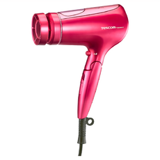 TESCOM 奈米水霧膠原蛋白 國際電壓吹風機, 負離子護髮, 可摺疊設計, 附兩種風罩, TCD3000TW, 粉色