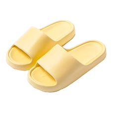 踩屎感拖鞋 4雙組, EVA材質, 櫻花粉/奶油黃/時尚黑, 40~41