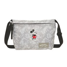 MICKEY MOUSE 米奇 復古米奇隨身側背包 - 灰色, 21x4x17 公分