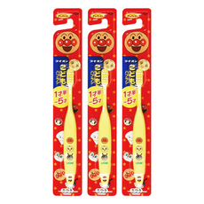 KODOMO 台灣公司貨 麵包超人牙刷 1.5-5歲, 3個, 顏色隨機, 1支