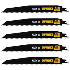 DEWALT 雙金屬2X軍刀鋸片 DWA4169 - 壽命延長 50% 適用於切割金屬, 5個