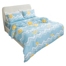 eyah 宜雅 嚴選舒柔床包 + 枕套 2個 水洗綿工藝