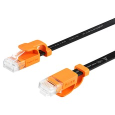 PowerSync 包爾星克 群加 CAT.6 抗搖擺耐折彎網路超扁線, 5m, 黑色, 1條