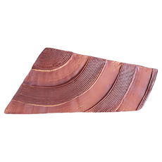 炎影手造梯型皿 - 日本製 14.5x20.5x3.5cm 陶瓷器, 1個, N/A