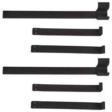 妃妃嚴選 太空鋁門後掛鈎 加長6鈎 經典黑, 2個