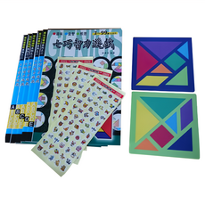 資優數學 七巧智力遊戲 Set 趣味 益智 推理 3~99歲 全通用, 多色, 1人, 1組