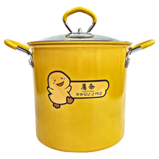 可過濾雙層油炸鍋 3L容量 附濾網鍋、蓋子 適用於多種美食烹調, 16.5cm, 小黃鴨, 1個