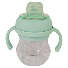 OXO tot 寶寶握鴨嘴杯 - 薄荷綠 (刻度容量 150 ml) 特殊防漏設計 不含雙酚A好安心, 200ml, 1個