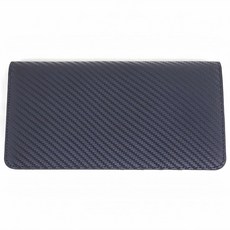 真皮碳纖維牛皮10卡位男士薄款長夾錢包, 黑色, 1個, 長夾