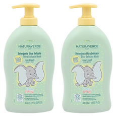 NATURAVERDE 小飛象舒敏雙效洗髮沐浴露 洋甘菊, 400ml, 2瓶