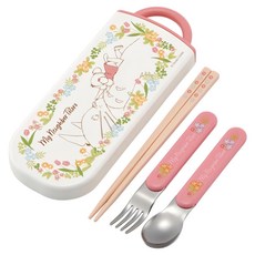 Skater 三合一餐具組, 筷子 + 叉子 + 湯匙 + 筷盒, 宮崎駿 龍貓與小梅款, 1套