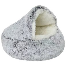 長毛絨貝殼窩, 60cm, 灰色, 1個
