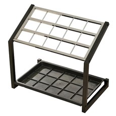 15格雨傘架, 粉體烤漆, 耐磨耗耐氧化, 台灣製造, 黑色, 1組, 48 x 29.5 x 43 cm