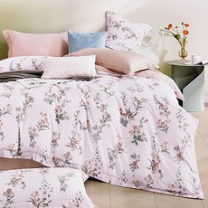 LAMINA 樂米娜 300織萊賽爾天絲兩用被套, 羞花春顏 粉紅色