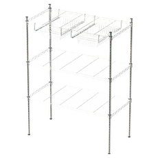 dayneeds 日需百備 輕型架 含二組滑軌式拉籃, 電鍍, 3層