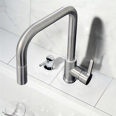 Daelim Dobidos 霧面不鏽鋼單孔廚房水龍頭 FS-T107, 1個