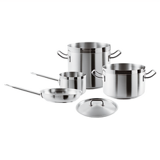 sambonet Professionale 不鏽鋼鍋具5件組 (..., 深湯鍋 28 x 23.5cm + 醬汁鍋16 x 11.5cm + 雙耳湯鍋 28 x 18cm + 平底鍋 28cm + 上蓋 28cm, 單一顏色, 1組