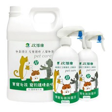 次綠康 寵物環境去味液 4L環保補充桶, 500ml, 1組