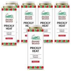 SNAKE BRAND 蛇牌 爽身粉 經典玫瑰 280g, 6件