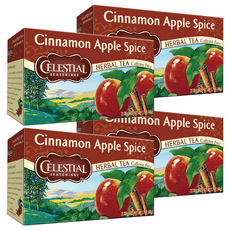 CELESTIAL SEASONINGS 詩尚草本 蘋果肉桂茶 無咖啡因草本茶 1.7 OZ (48g), 2.4g, 20包, 4盒