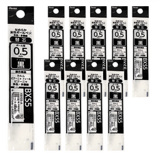 Pentel 飛龍 Feel輕油多色筆替芯 0.5mm 黑色, 10支