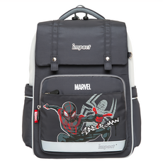 impact 怡寶 蜘蛛人經典學院書包 灰色 聚酯纖維, 27 x 12 x 38cm