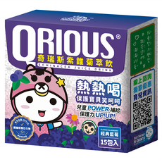 QRIOUS 奇瑞斯 紫錐菊萃飲 藍莓, 含芽孢性乳酸菌+維他命C, 無人工香料、色素、防腐劑, 通過SGS農藥、西藥檢測, 冷熱飲皆可, 15包, 3.5g, 1盒