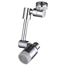 Kyhome 1800°旋轉水龍頭延伸器/萬向水龍頭轉接頭/節水器 銀色, 1個