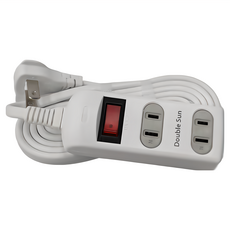 朝日電工 防雷1開3插延長線, 3m, C35N-3, 1條