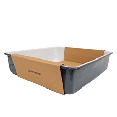 FALCON 獵鷹琺瑯 琺瑯方形2合1烤托盤 24cm, 1個, 灰白色