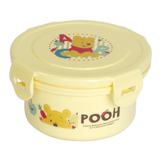 Winnie the Pooh 小熊維尼 不鏽鋼環保隔熱碗 附小湯匙 DS-8393WN 13.5 x 7.3cm 400ml, 小熊維尼 黃色, 1個