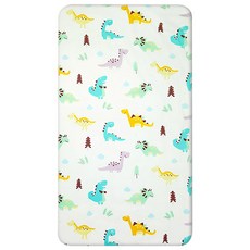 HABABY 嬰兒床包 一般嬰兒床專用 130 x 70cm 恐龍樂園 台灣製, 1個