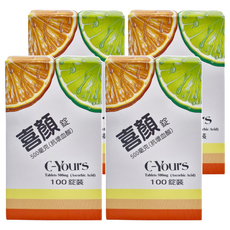 winston 溫士頓醫藥 喜顏錠 500毫克(抗壞血酸), 2g, 100顆, 4罐