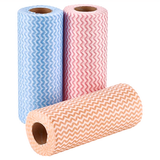 小麥購物 拋棄式抹布 Y311 顏色隨機 80g, 3捲, 1組