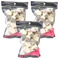Lumina 露蜜 基礎柔軟海綿巨量包 五角型25入 SBR乳膠海綿, L-NS35, 3包