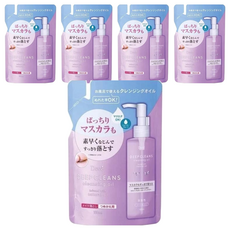 KUMANO 熊野油脂 DEVE 深層卸妝油補充包 紫色, 160ml, 濕手可用, 可卸除防水睫毛膏, 5包