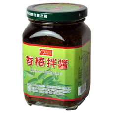 康健生機 香椿拌醬, 採用原裝進口葡萄籽油製作, 省產新鮮食材製作, 天然健康, 全素可食, 380g, 6罐