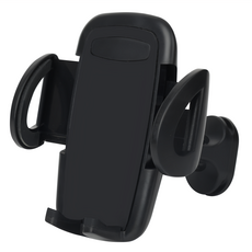 Home Planet 一鍵式汽車出風口手機支架, 黑色, 1個