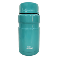 cook power 鍋寶 超真空陶瓷燜燒罐, 800ml, 7cm大廣口設計，附贈疊湯匙, 304不鏽鋼, 綠色, 1個
