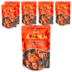 和秋 麻辣鴨血, 純正漢方中藥材熬煮，湯頭香辣而不嗆，加熱即可食，100%純鴨血，SGS檢驗合格, 450g, 6包